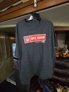Gildan Dark Gray NFL Shop Graphic Tee with Red Logo